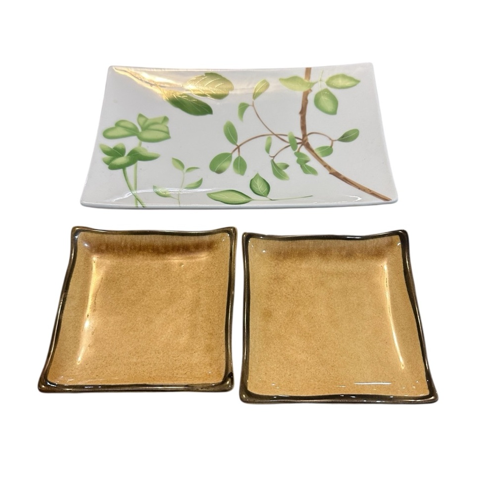WCL‎ Ceramic Sushi & Appetizer Plate Set (3 Pieces)